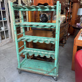 Vintage Wood + Steel Shoe Factory Drying Rack