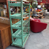 Vintage Wood + Steel Shoe Factory Drying Rack