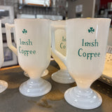 Vtg Federal Glass Irish Coffee Mugs - Set of 4