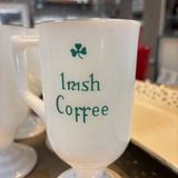 Vtg Federal Glass Irish Coffee Mugs - Set of 4