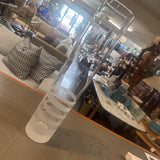 Cylinder Vase w Swirl Etching on Bottom