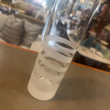 Cylinder Vase w Swirl Etching on Bottom