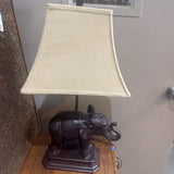 Aged Bronze Elephant Lamp