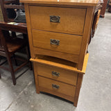 2 Drawer Mission Style Nightstand