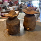 Pottery Funny People Salt & Pepper