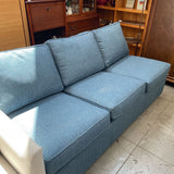 Queen Armless Sleeper Sofa w/AirDream Ultra Matress