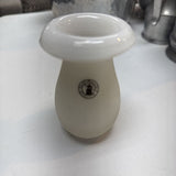 White Frosted Glass Vase