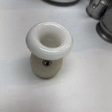 White Frosted Glass Vase
