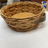 Basket w/Leather Handles