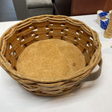 Basket w/Leather Handles