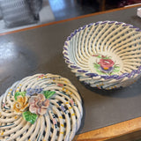 Open Lattice Weave Basket Pottery
