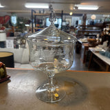 Lidded Pedestal Crystal Candy Dish