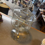 Lidded Pedestal Crystal Candy Dish