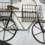 Metal Bicycle Wall Decor w/Baskets