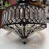 Ceiling Light Fixture -w Crystals