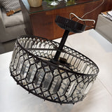 Ceiling Light Fixture -w Crystals