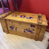 Vintage Circus Themed Wooden Toybox