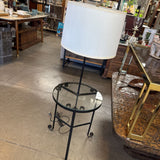 Iron & Glass Floor Lamp w Round Table