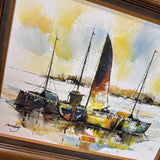 Sailboats - Original by Adriano Marchello