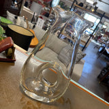Glass Pitcher w Donut Hole Handle