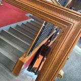 Oak Framed Beveled Mirror