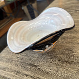 Hand-Blown Art Glass Hat Bowl