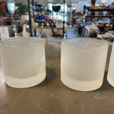 Set of 3 Frosted Glass Votive Holders