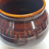 Vintage 1970s Korean Brown Glazed Ceramic Vase