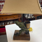 Whimsical Frog on a Book Table Lamp