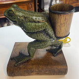 Whimsical Frog on a Book Table Lamp