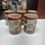 Vintage Japanese Kutani Cups-Set of 5
