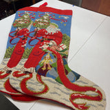 Oversized Needlepoint Holiday Stocking