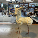 Rustic Carved Wood Reindeer