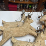 Wooden Reindeer Ornaments
