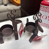 Tag Metal Reindeer Votive Holder