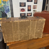 Vintage Textured Fabric Suitcase