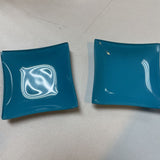 Blue Glass Condiment Dishes-Set of 2