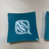 Blue Glass Condiment Dishes-Set of 2