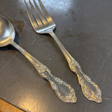 Set of 2 Silver Plate Serving Pieces - Fork/Spoon