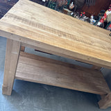 Salvaged Oak Wood Kitchen Island/Desk by RH