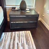 Set of 2 Bezier Grey Oak Finish 2 Drawer Nightstands