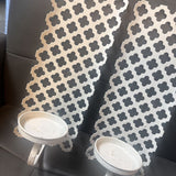 70's White Lattice Sconce Pair