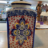 Hand Painted Expressions Lidded Jar