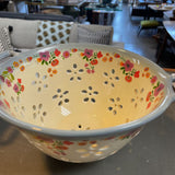 Natural Life Ceramic Floral Berry Strainer