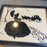 Vintage Reverse Silhouette Painting