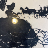 Vintage Reverse Silhouette Painting