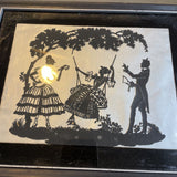 Vintage Reverse Silhouette Painting