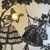 Vintage Reverse Silhouette Painting
