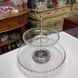 Vintage Candlewick Two Tier Tray