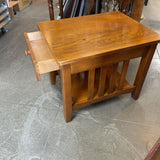 Hammory Mission Style Wood End Table